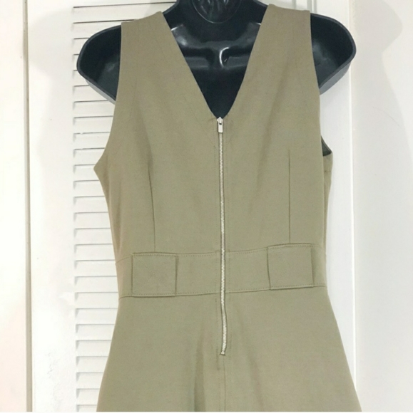 Banana Republic spr 15 tan zipper skater dress - Picture 2 of 4